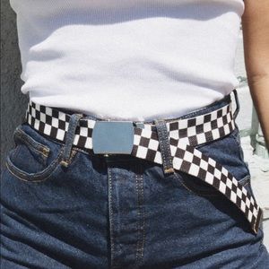 Brandy Melville checkered belt 🏁